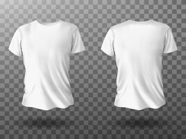 Бесплатное векторное изображение Белая футболка макет, футболка с коротким рукавом