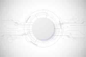 Free vector white technology background concept