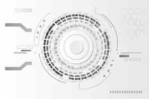 Бесплатное векторное изображение Белая технология фоновой темы