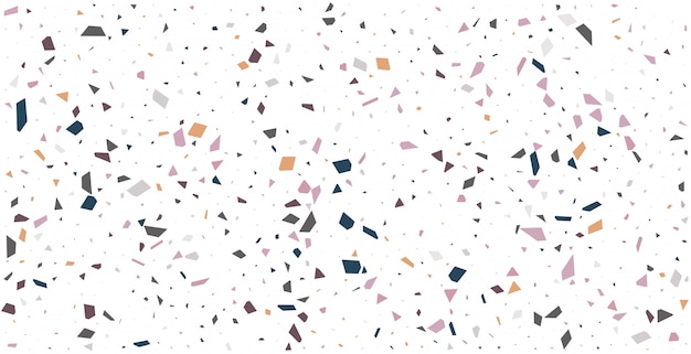 Free vector white terrazzo floor tile pattern abstract background