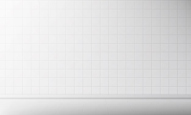 욕실 배경에서 흰색 타일 벽과 바닥