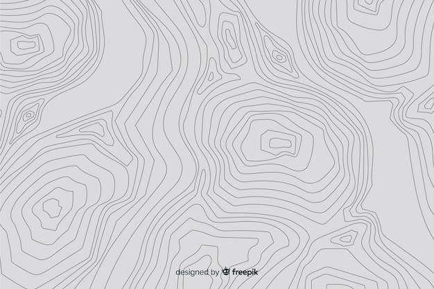 White topographic lines background