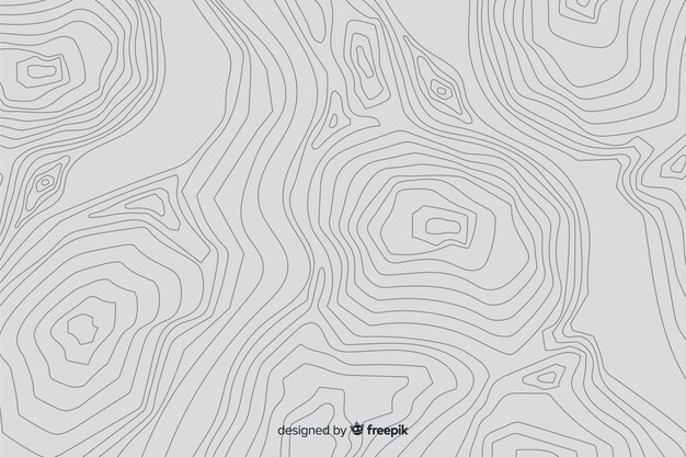 White topographic lines background