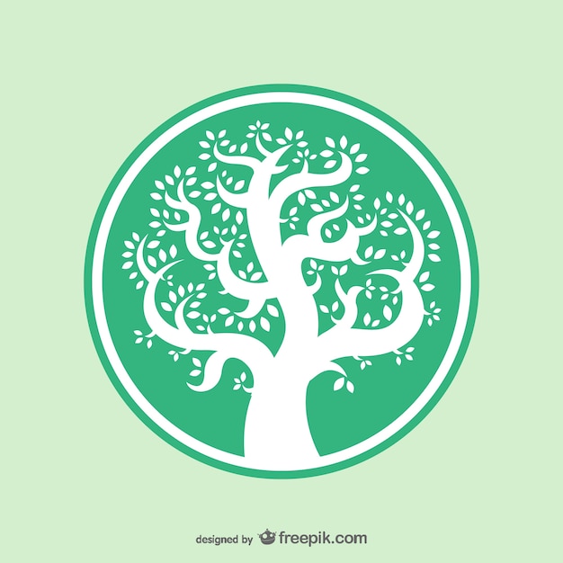 白い木のロゴ
