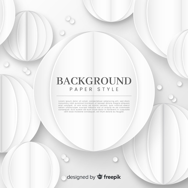 White tridimensional paper style background