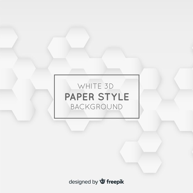 White tridimensional paper style background