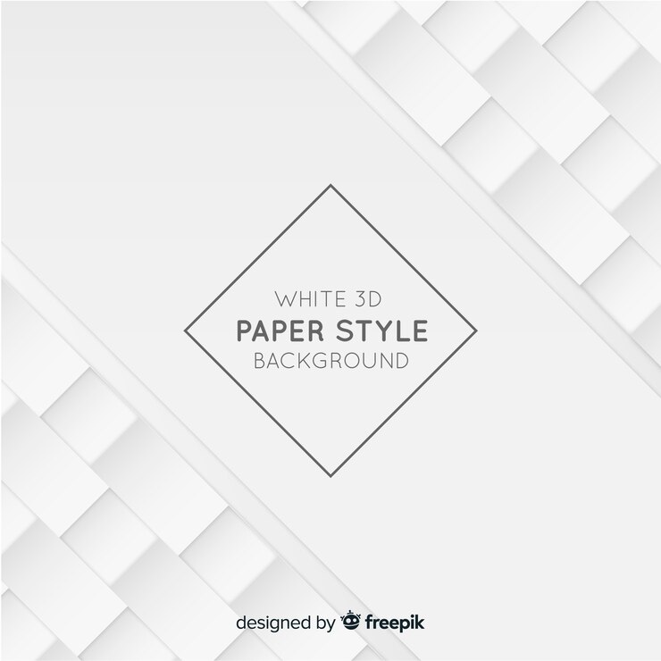Free Vector white tridimensional paper style background