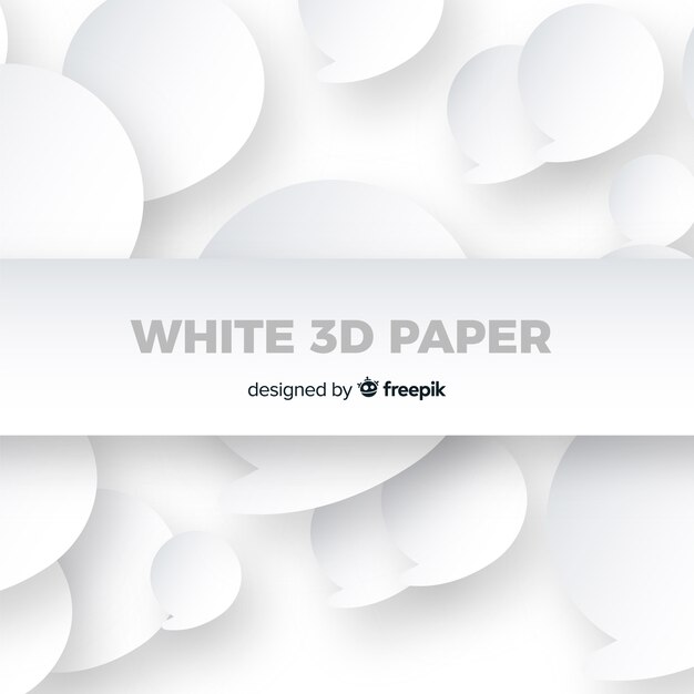 White tridimensional paper style background