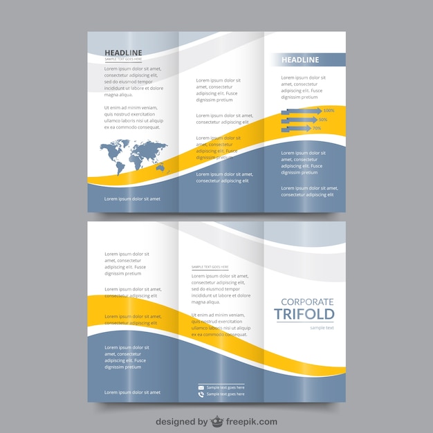 White trifold business template