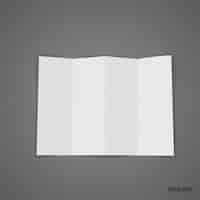 Free vector white trifold template design