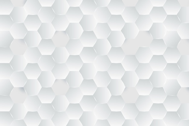 Free vector white wallpaper theme in 3d paper style