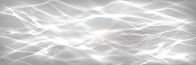 Бесплатное векторное изображение Волна белой воды, световая поверхность, наложение фона, 3d-прозрачный рисунок поверхности океана с фоном с эффектом отражения. мраморная ненасыщенная текстура. солнечная водная рябь с блестящим преломлением.