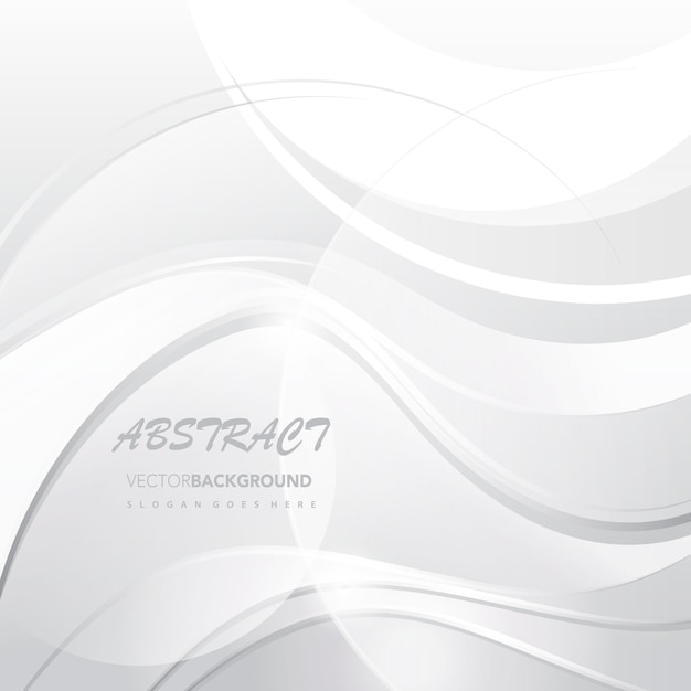 Free vector white wavy abstract background