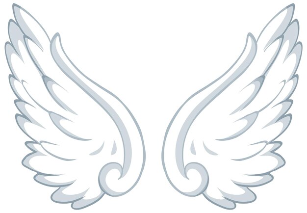 Белые крылья на белом фоне