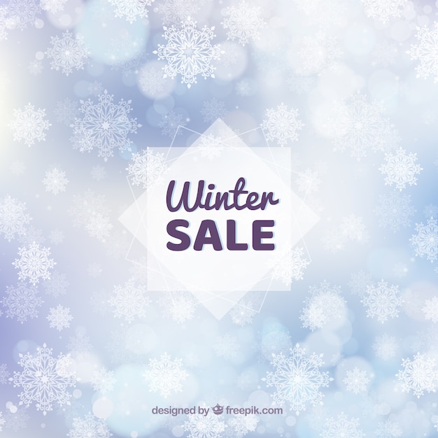 Free vector white winter sale background