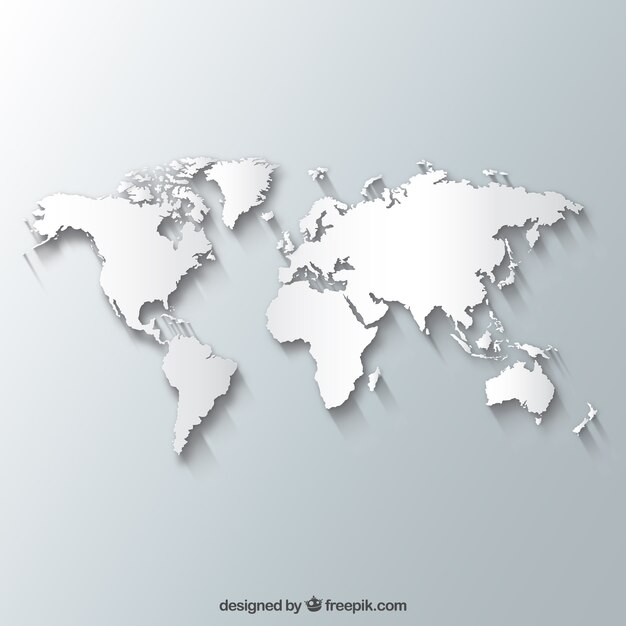 White world map