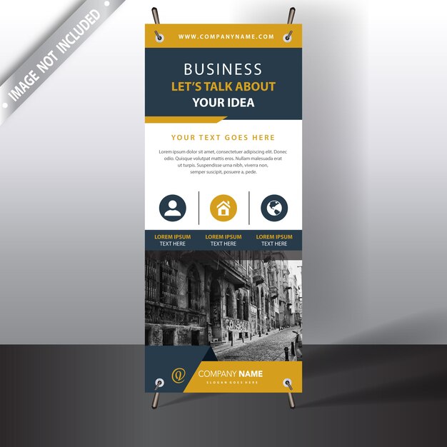 White and yellow business brochure