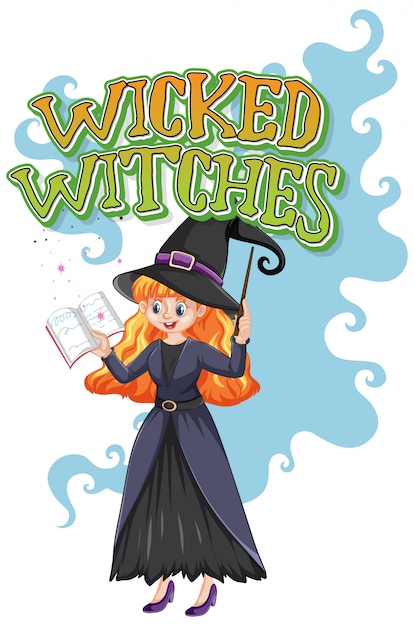 Free vector wicked witches logo on white background