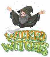 Free vector wicked witches logo on white background