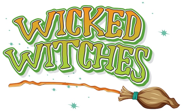 Wicked witches logo on white background