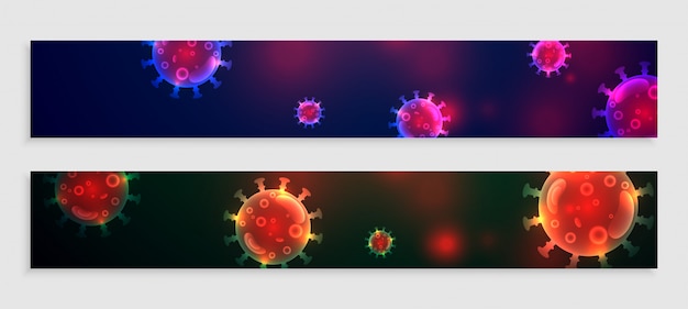 Ampio striscione coronavirus con spazio testo