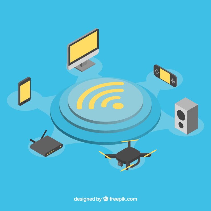 Free Vector wifi and technology with flat design