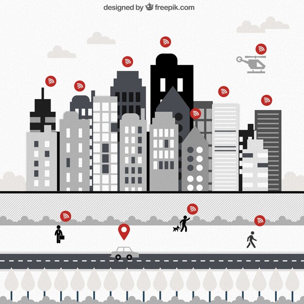 Пользователи Wifi инфографики