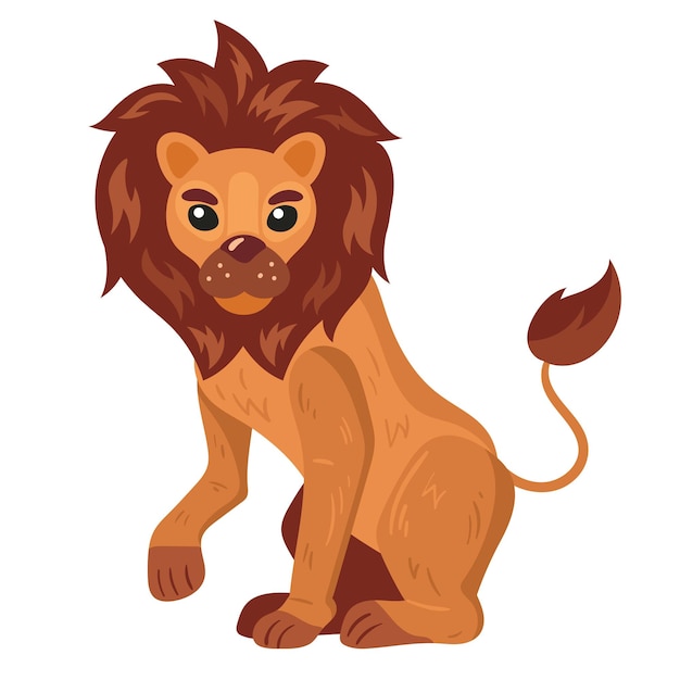 Бесплатное векторное изображение Дикое животное лев