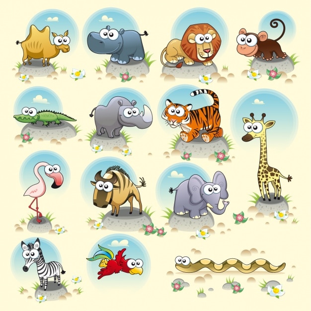 Free vector wild animals collection