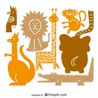 Free vector wild animals collection