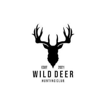 野生​の​鹿​の​ベクトル​の​ロゴ​の​イラスト​デザイン