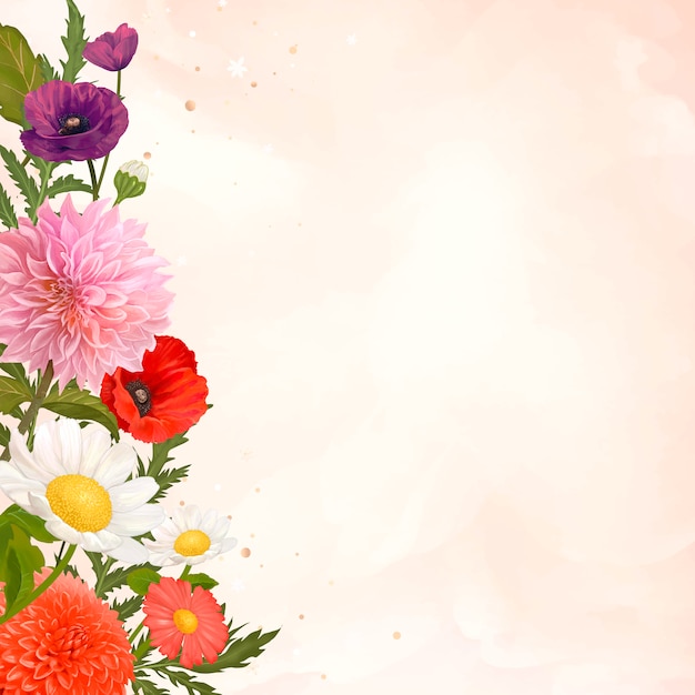 Free vector wild flower frame