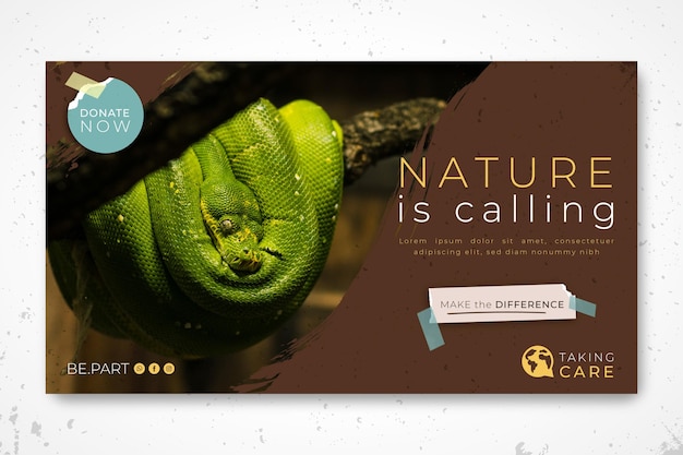 Free vector wild nature banner template