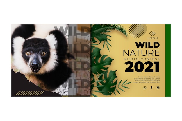 Free vector wild nature banner template