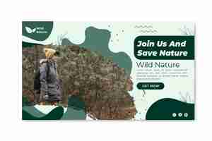 Free vector wild nature banner template