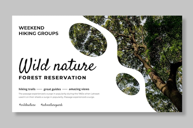 Free vector wild nature banner template