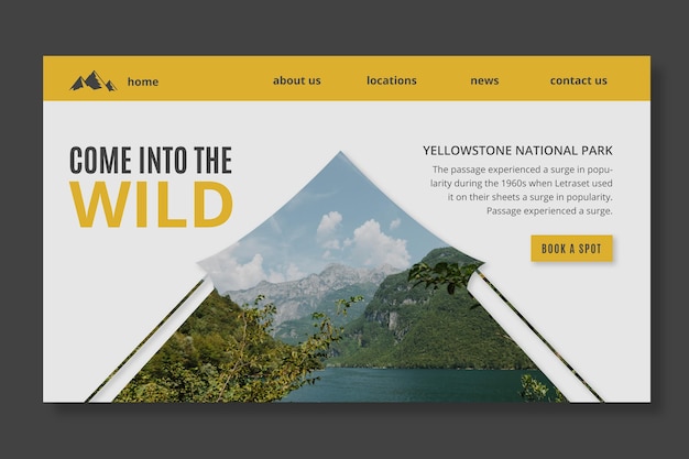 Free vector wild nature landing page