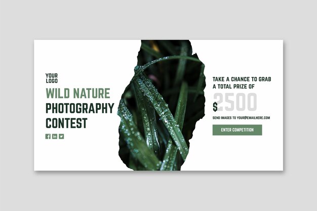 Banner di concorso fotografico natura selvaggia