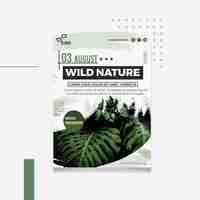 Free vector wild nature poster template