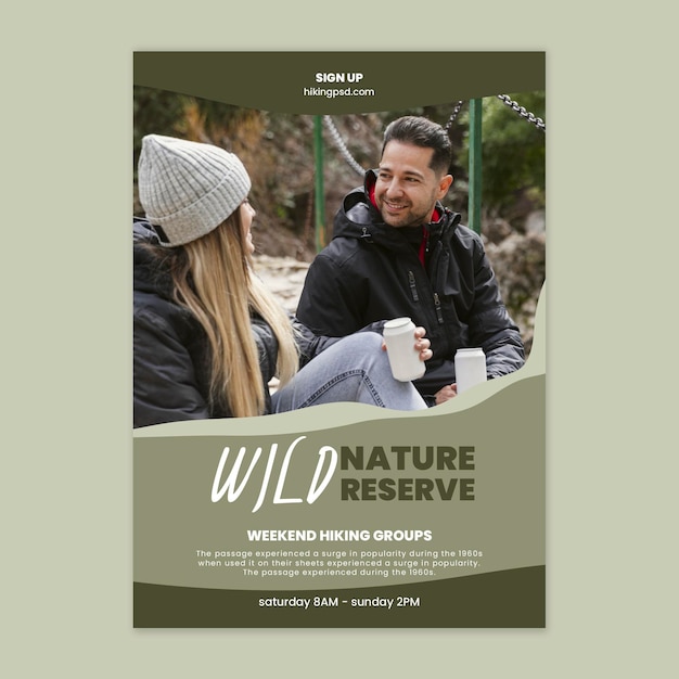 Wild nature poster template