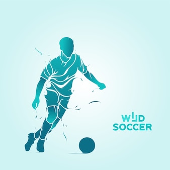 Wild soccer splash silhouette