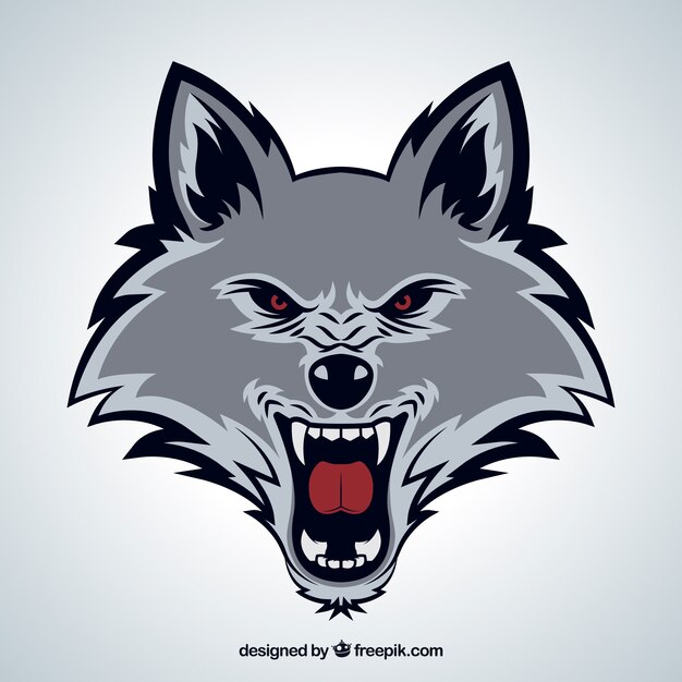 야생 늑대 얼굴