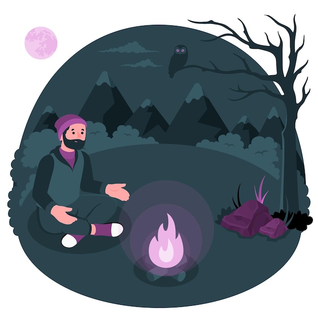 Free vector wilderness concept illustration