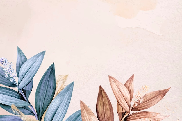 Wildflower background aesthetic border vector, remixed from vintage public domain images