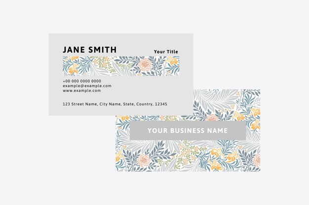 William Morris business card template