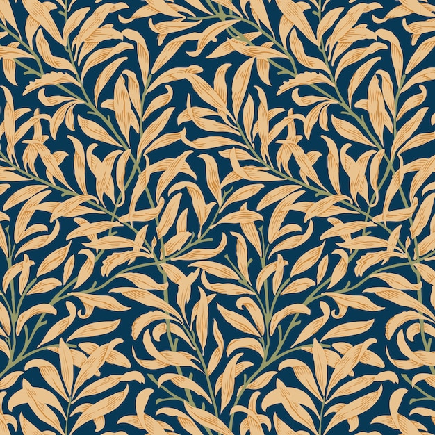 Бесплатное векторное изображение Ивовая ветвь уильяма морриса