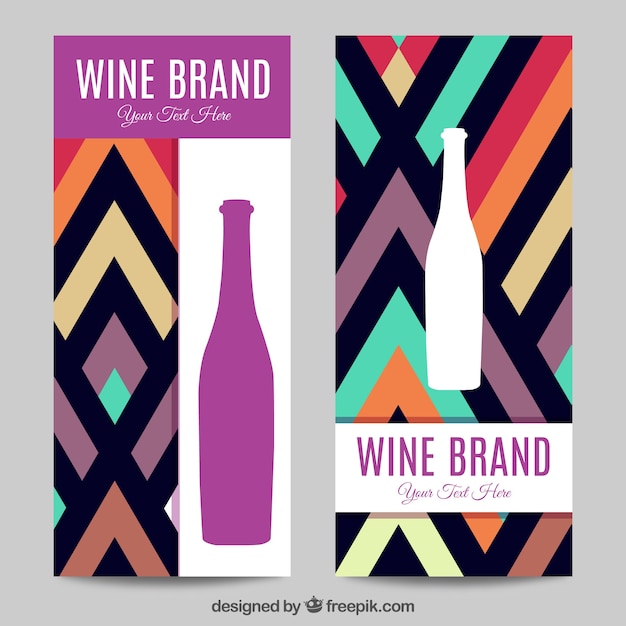 Free vector wina brand banner pack