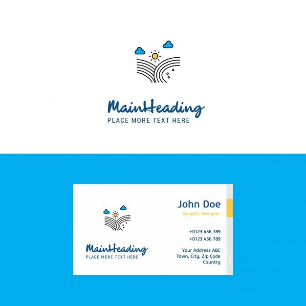 Wind blowing Logo and Visiting Card Template