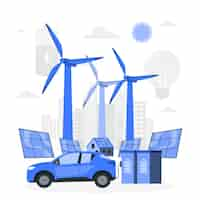 Free vector wind energy concept illustration