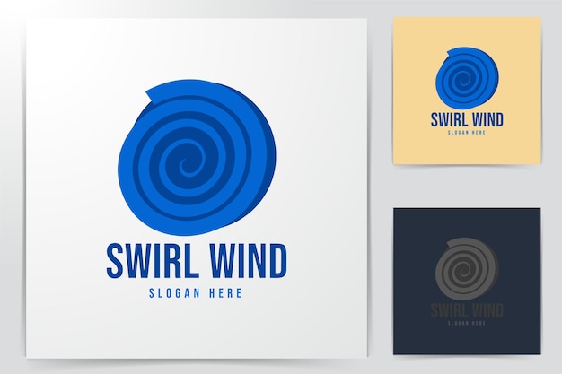 Idee per il logo del vortice del vento. design del logo di ispirazione. illustrazione di vettore del modello. isolato su sfondo bianco